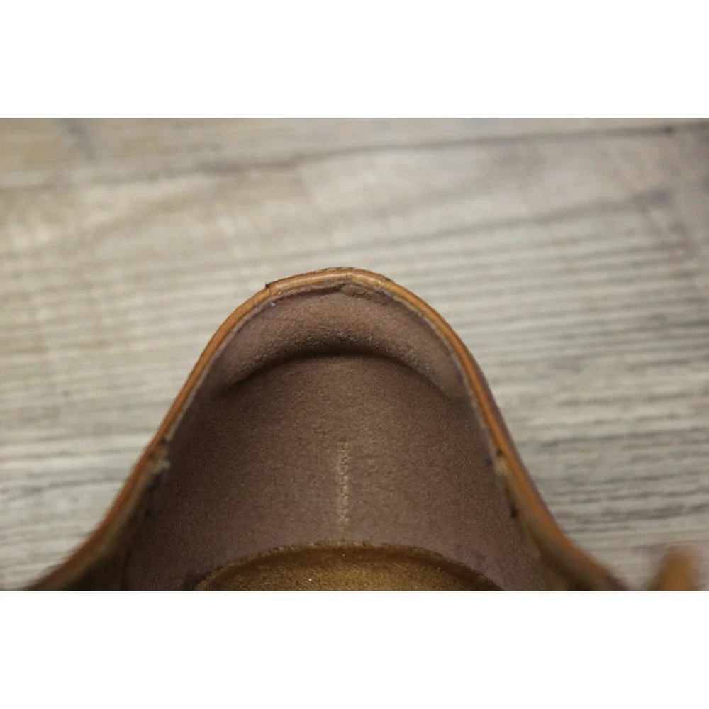 Florsheim Postino Oxford Shoes Men's 12D Cognac Leather Plain Toe Lace Up‎